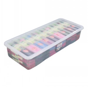 Wham Crystal Plastic Storage Box & Lid Size 15 (55 Litre)